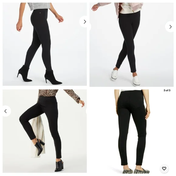 SPANX The Perfect Black Ponte Ankle Pant Pull-On Slimming Size XL 20202R